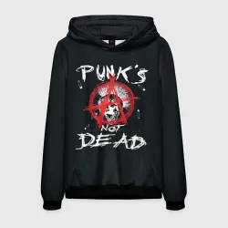 Мужская толстовка 3D Punk's Not Dead Анархия