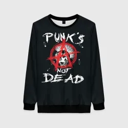 Женский свитшот 3D Punk's Not Dead Анархия