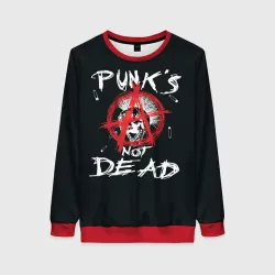 Женский свитшот 3D Punk's Not Dead Анархия