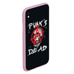 Чехол для iPhone XS Max матовый Punk's Not Dead Анархия - фото 2