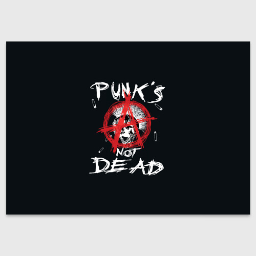 Поздравительная открытка Punk's Not Dead Анархия, цвет белый