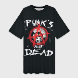 Платье-футболка 3D Punk's Not Dead Анархия