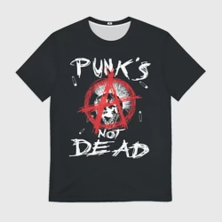 Мужская футболка 3D Punk's Not Dead Анархия