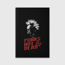 Обложка для паспорта матовая кожа Punk's Not Dead Панк