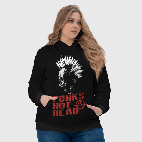 Женская толстовка 3D Punk's Not Dead Панк, цвет 3D печать - фото 6