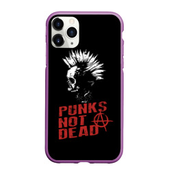 Чехол для iPhone 11 Pro Max матовый Punk's Not Dead Панк