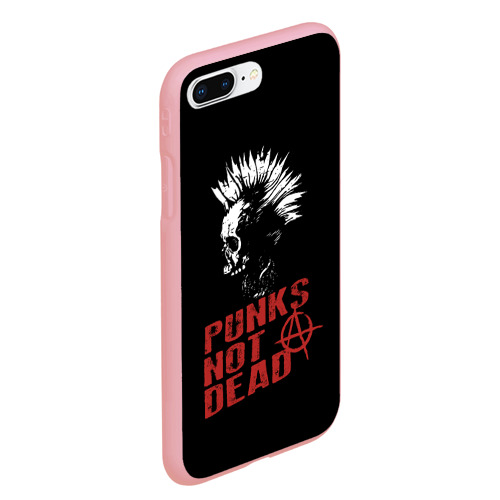 Чехол для iPhone 7Plus/8 Plus матовый Punk's Not Dead Панк, цвет баблгам - фото 3