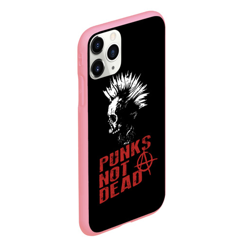 Чехол для iPhone 11 Pro Max матовый Punk's Not Dead Панк, цвет баблгам - фото 3