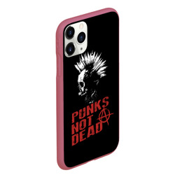 Чехол для iPhone 11 Pro Max матовый Punk's Not Dead Панк - фото 2