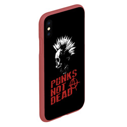 Чехол для iPhone XS Max матовый Punk's Not Dead Панк - фото 2