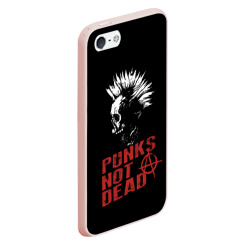 Чехол для iPhone 5/5S матовый Punk's Not Dead Панк - фото 2
