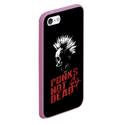 Чехол для iPhone 5/5S матовый Punk's Not Dead Панк - фото 2