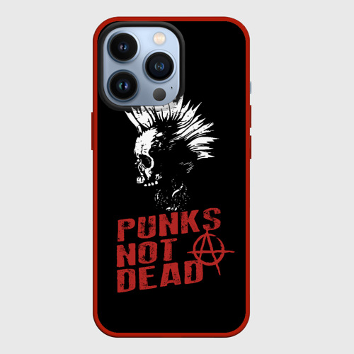 Чехол для iPhone 13 Pro Punk's Not Dead Панк, цвет красный