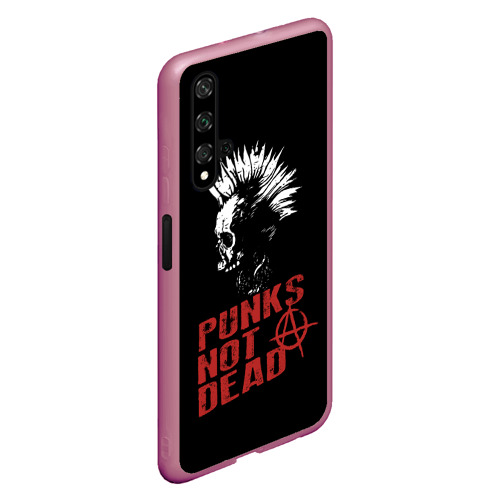 Чехол для Honor 20 Punk's Not Dead Панк, цвет малиновый - фото 3