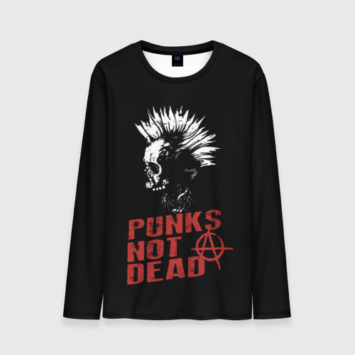 Мужской лонгслив 3D Punk's Not Dead Панк