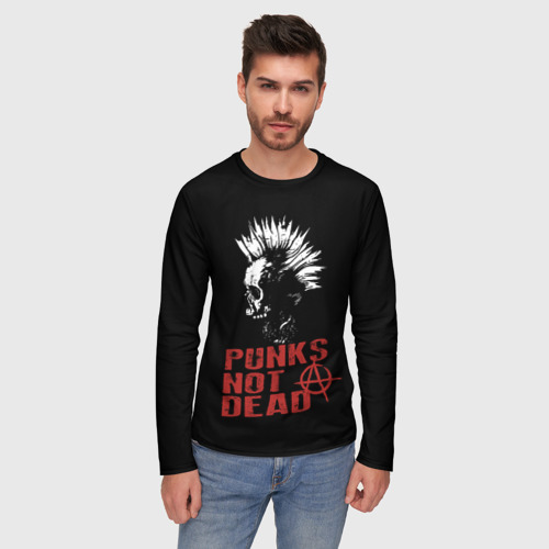 Мужской лонгслив 3D Punk's Not Dead Панк - фото 3