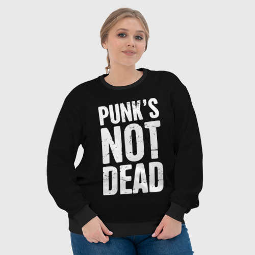 Женский свитшот 3D Punk's not dead Панки Живы, цвет 3D печать - фото 6