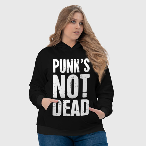 Женская толстовка 3D Punk's not dead Панки Живы, цвет 3D печать - фото 6