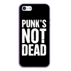 Чехол для iPhone 5/5S матовый Punk's not dead Панки Живы