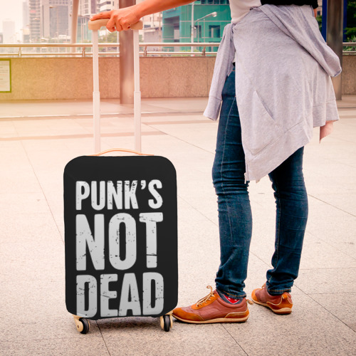 Чехол для чемодана 3D Punk's not dead Панки Живы, цвет 3D печать - фото 4