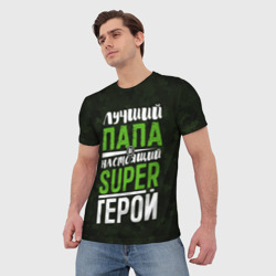 Мужская футболка 3D Папа Super Герой - фото 2