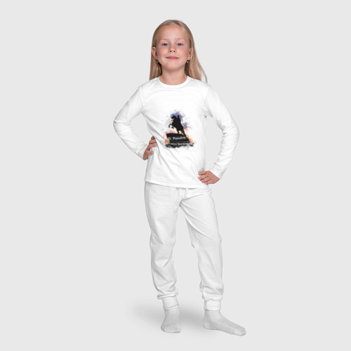 Детская пижама с лонгсливом хлопок Санкт-Петербург. Медный всадник, цвет белый - фото 7