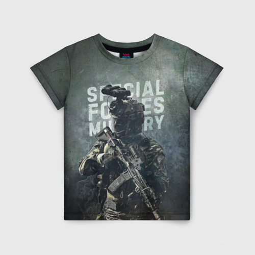Детская футболка 3D Special forces military, цвет 3D печать
