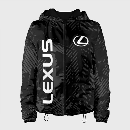 Женская куртка 3D Lexus, Лексус черно серый, цвет черный