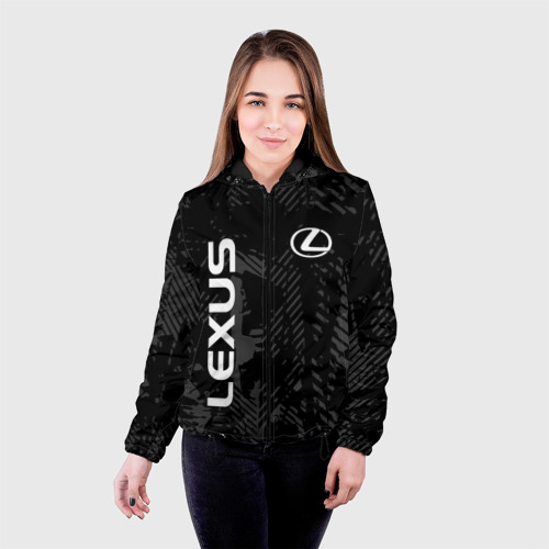 Женская куртка 3D Lexus, Лексус черно серый, цвет черный - фото 3