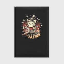 Ежедневник Cat is Fine - милый маленький рыцарь кот мем