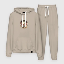 Женский костюм с толстовкой хлопок Cat is Fine - милый маленький рыцарь кот мем