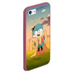 Чехол для iPhone 5/5S матовый Хильда в пальто  - фото 2