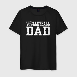 Мужская футболка хлопок Volleyball Dad папа волейболист