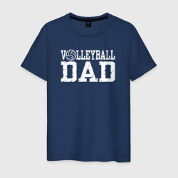 Мужская футболка хлопок Volleyball Dad папа волейболист