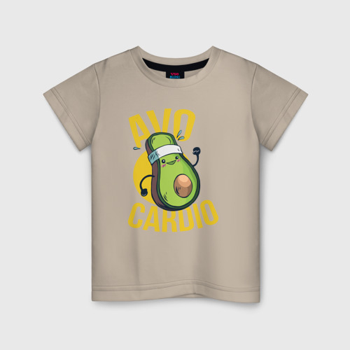 Детская футболка хлопок Avo cardio, цвет миндальный