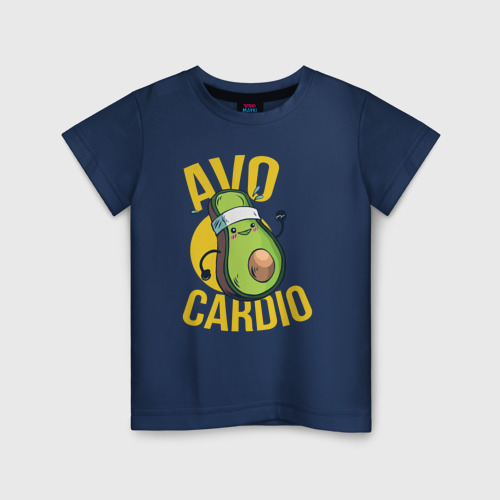 Детская футболка хлопок Avo cardio, цвет темно-синий