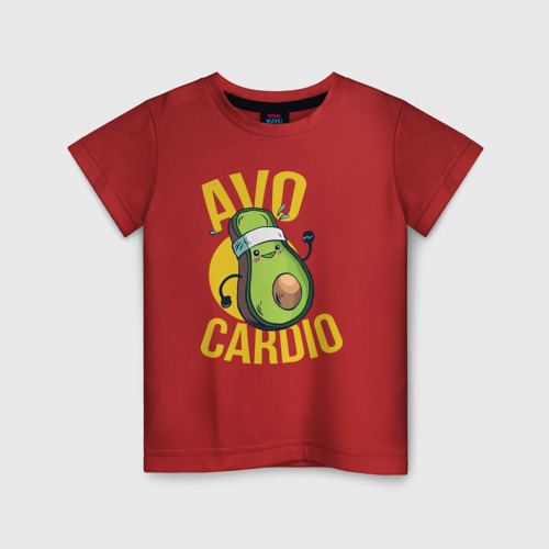 Детская футболка хлопок Avo cardio, цвет красный