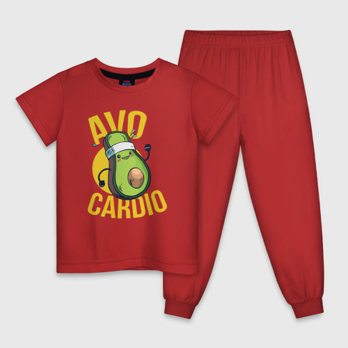 Детская пижама хлопок Avo cardio, цвет красный