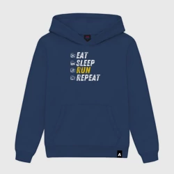 Женская толстовка хлопок Есть. Спать. Бегать. Повторить