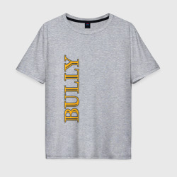 Мужская футболка хлопок Oversize Bully лого по вертикали