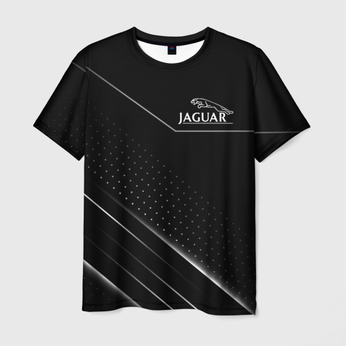 Мужская футболка с принтом Jaguar , Ягуар, вид спереди №1