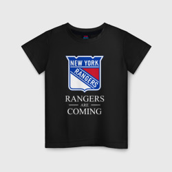 Детская футболка хлопок Rangers are coming, Нью Йорк Рейнджерс, New York Rangers