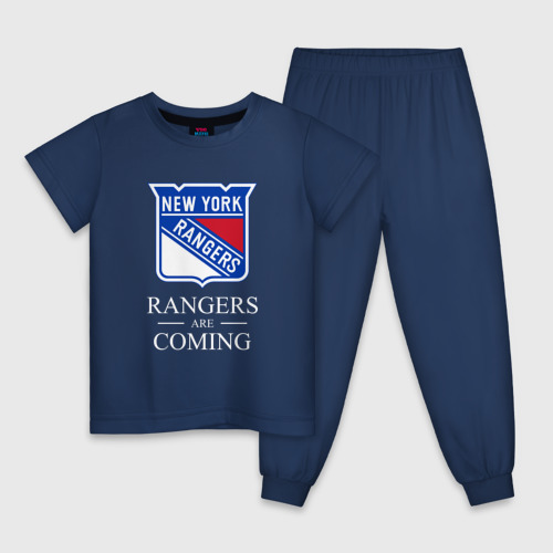 Детская пижама хлопок Rangers are coming, Нью Йорк Рейнджерс, New York Rangers, цвет темно-синий