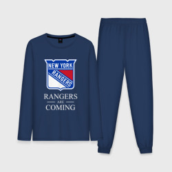 Мужская пижама с лонгсливом хлопок Rangers are coming, Нью Йорк Рейнджерс, New York Rangers