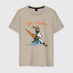 Сражайся или грызи - заец – Мужская футболка хлопок с принтом купить со скидкой в -20%