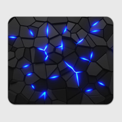 Прямоугольный коврик для мышки Cyberpunk броня синяя сталь текстура
