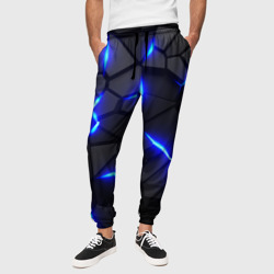 Cyberpunk 2077: броня синяя сталь – Мужские брюки 3D с принтом купить