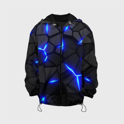 Детская куртка 3D Cyberpunk 2077: броня синяя сталь