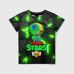 Детская футболка 3D Леон - браво старс Brawl Stars