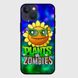 Чехол для iPhone 13 mini Plants vs Zombies подсолнух